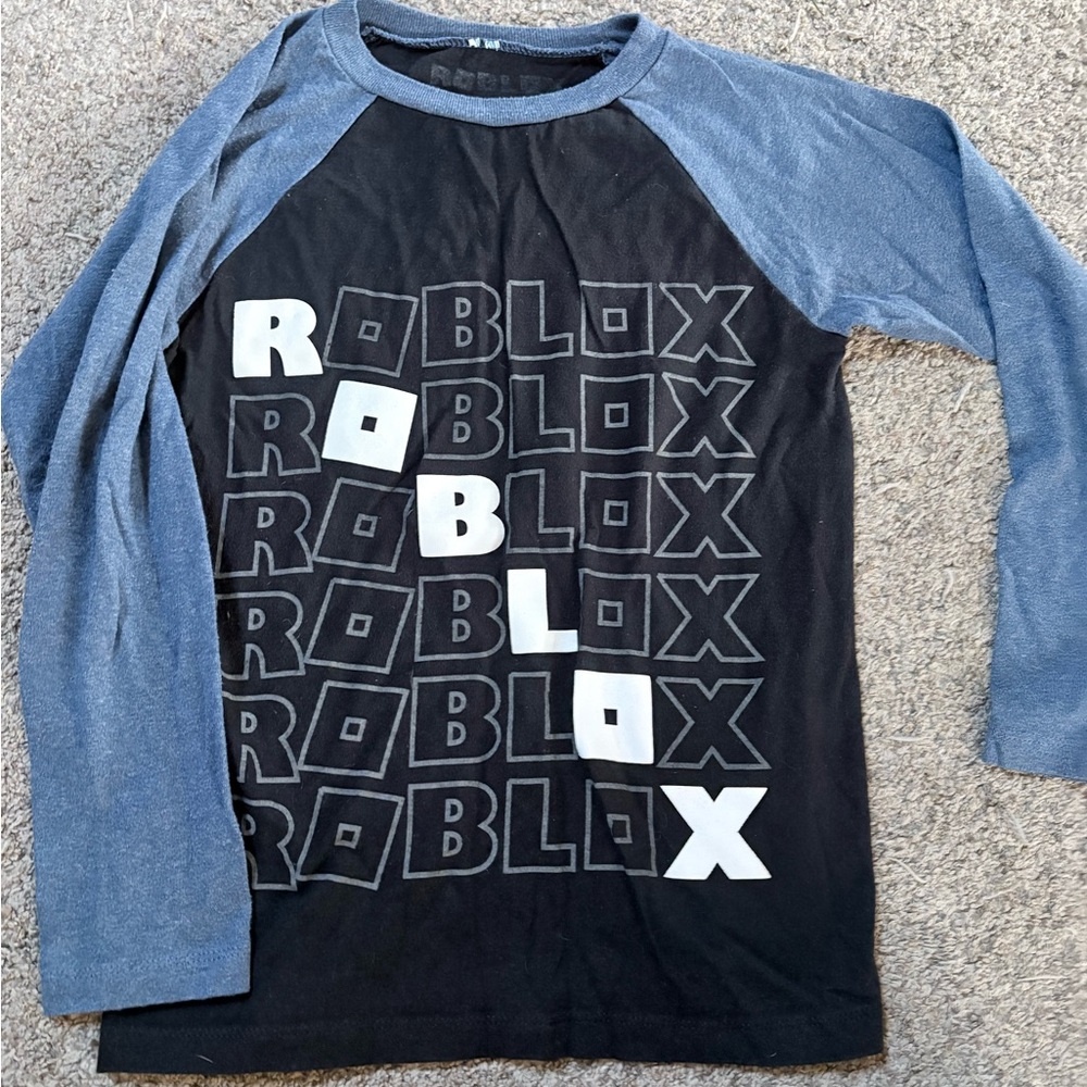 Kids Long Sleeve Shirt - Blue and Black